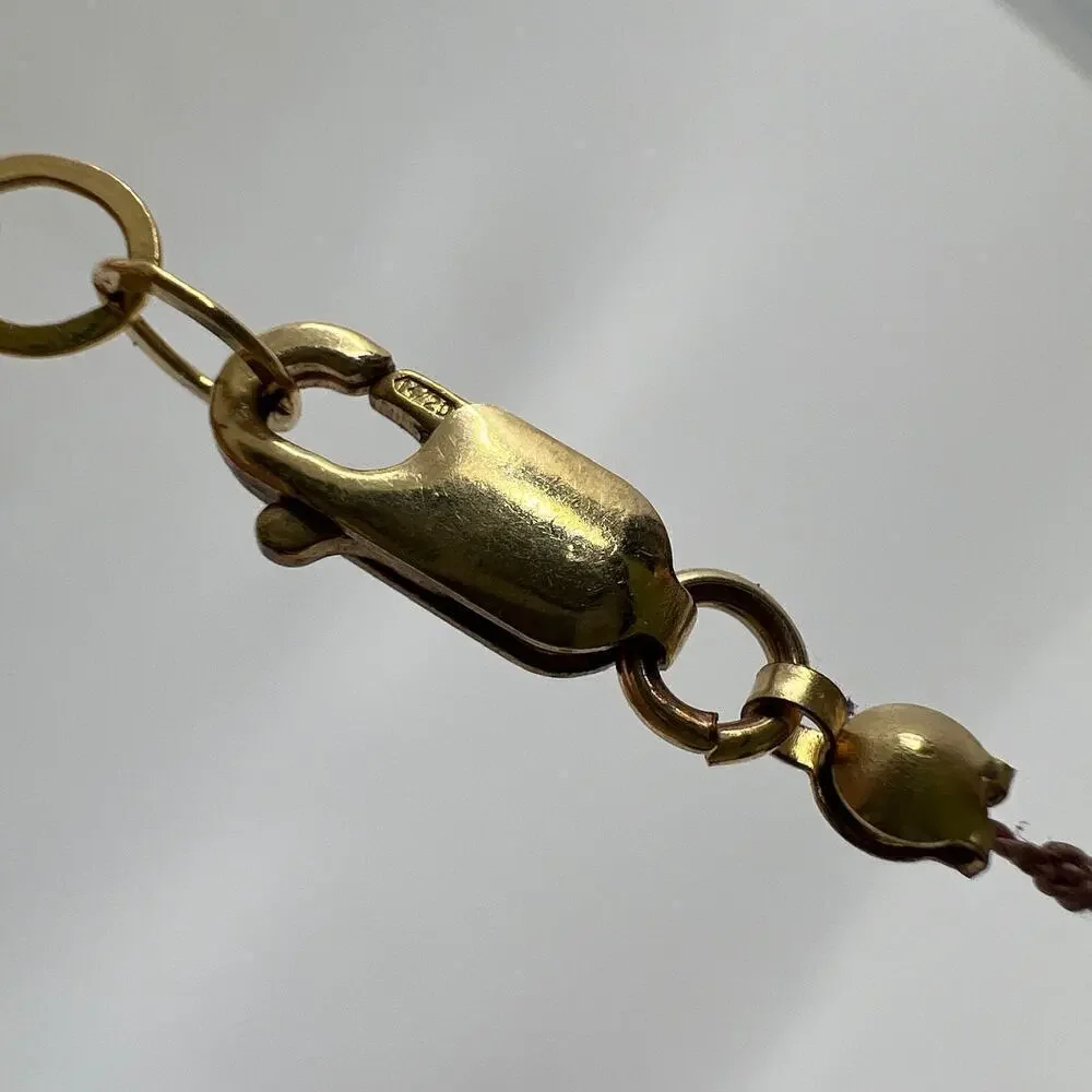 Vintage Black Rutilated Quartz & Rose Quartz Beaded Necklace 14/20 GF Clasp - Picture 3 of 7